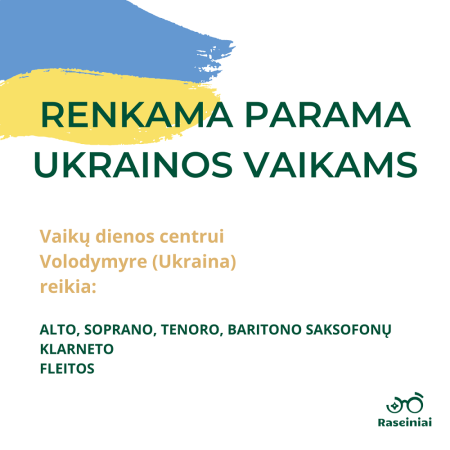 Renkami muzikos instrumentai vaikų dienos užimtumo centrui Ukrainoje