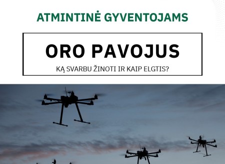 Atmintinė gyventojams dėl oro pavojaus