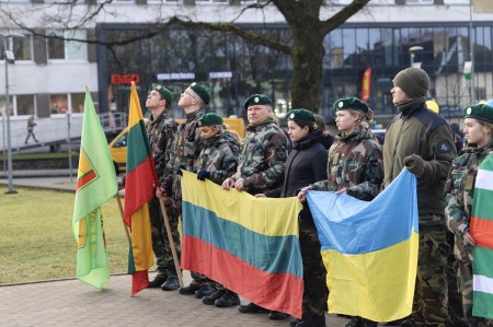 Raseinių miesto Žemaičio aikštėje išreikštas solidarumas Ukrainos visuomenei