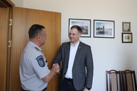Raseiniuose lankėsi Policijos generalinis komisaras Renatas Požėla