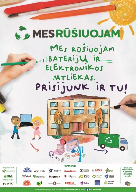 Jau vienuoliktus metus startuojantis aplinkosaugos projektas - „Mes rūšiuojam“