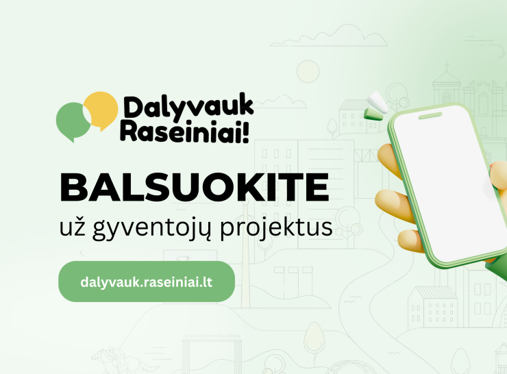 Kviečiame balsuoti už Dalyvaujamojo biudžeto projektus