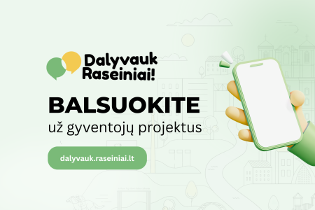 Kviečiame balsuoti už Dalyvaujamojo biudžeto projektus