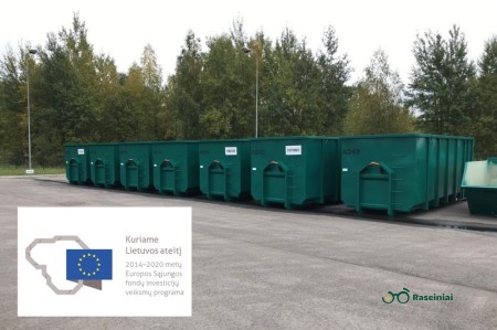 Įgyvendintas projektas „Komunalinių atliekų tvarkymo infrastruktūros atnaujinimas ir plėtra Raseinių rajono savivaldybėje“