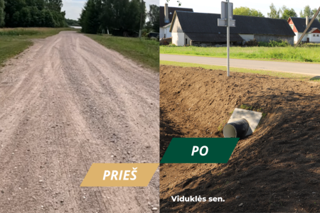Kapitalinio remonto darbai Tvenkinio g., Gylių k. baigti greičiau nei planuota